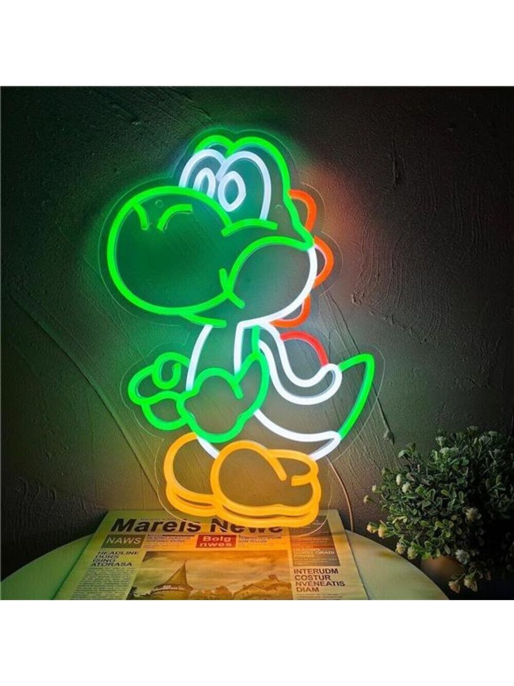 Yoshi Mario World LED Neon Sign Game Room Light Bedroom Gamer Vintage Style NEW